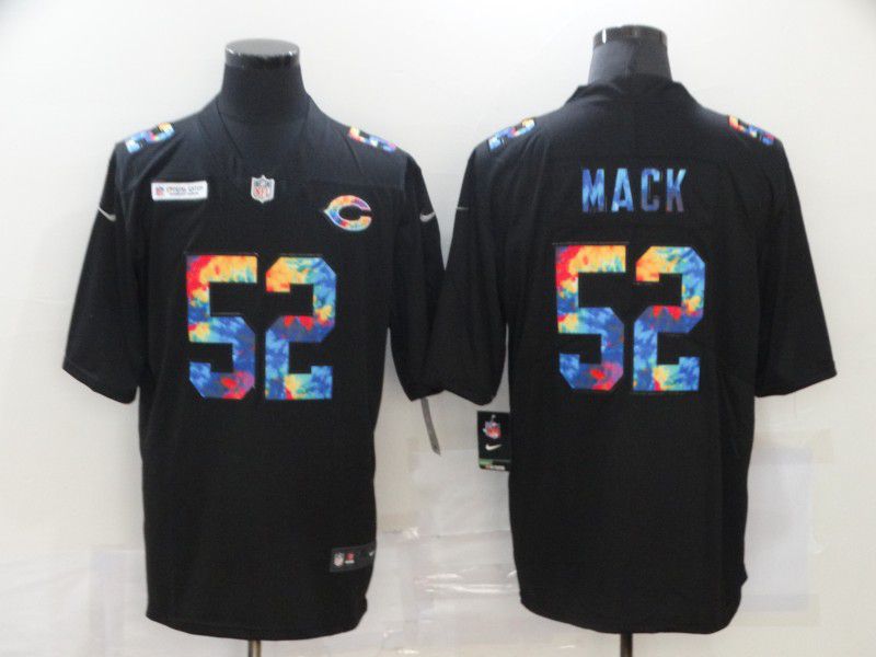Men Chicago Bears 52 Mack Rainbow Edition black 2020 Nike NFL Jerseys